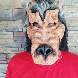 Latex Rubber Adult Halloween Costume Mask Werewolf Wolfman Realistic Scary Wolf